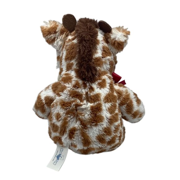 Hugfun Plush Giraffe Stuffed Animal Red Bow 12" Soft Cuddly Kids Lovey Red Bow - Picture 7 of 8